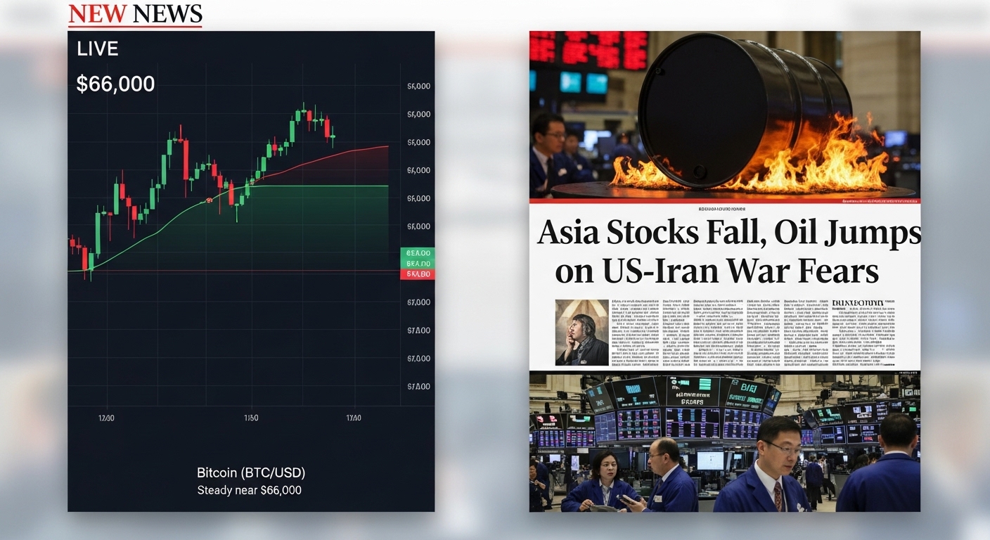 Bitcoin steadies near $66,000 while Asian